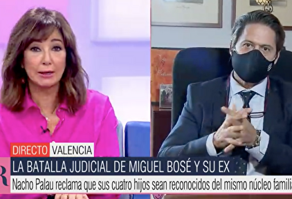 Ana Rosa Quintana y el abogado de Nacho Palau. | Telecinco