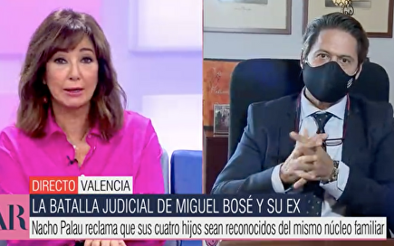 Ana Rosa Quintana y el abogado de Nacho Palau. | Telecinco