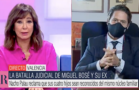 Ana Rosa Quintana y el abogado de Nacho Palau. | Telecinco
