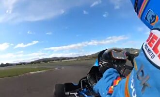 On board de Fernando Alonso en su kart, en el circuito que lleva el nombre del piloto. | Instagram @fernandoalo_oficial