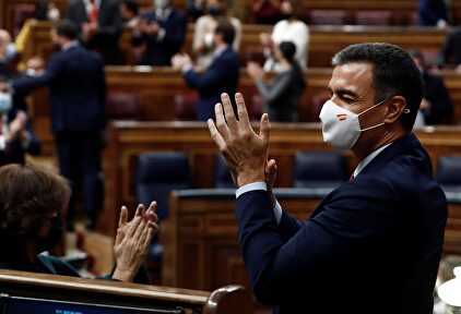 Pedro Sánchez satisfecho tras el resultado de la moción de censura de VOX | EFE