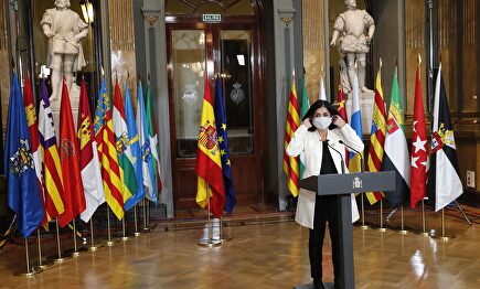 Carolina Darias en su comparecencia desde el Senado | EFE