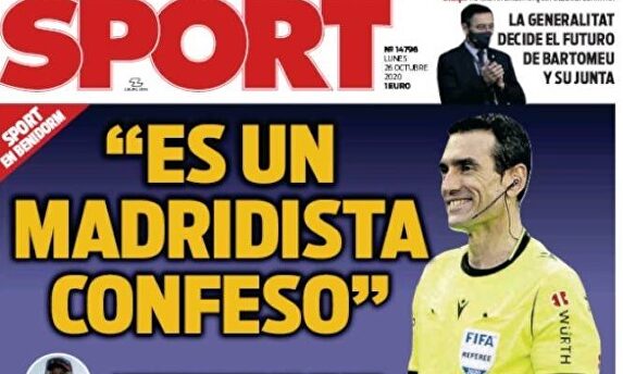 La portada del diario Sport | Captura