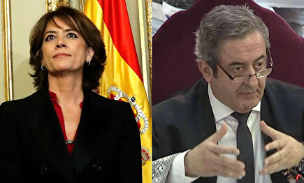 La fiscal general del Estado, Dolores Delgado, y el fiscal del Tribunal Supremo, Javier Zaragoza. | LD