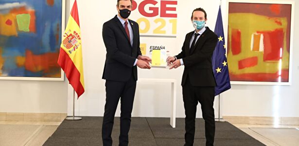 Pedro Sánchez y Pablo Iglesias en la presentación del proyecto de presupuestos | Twitter Pedro Sánchez