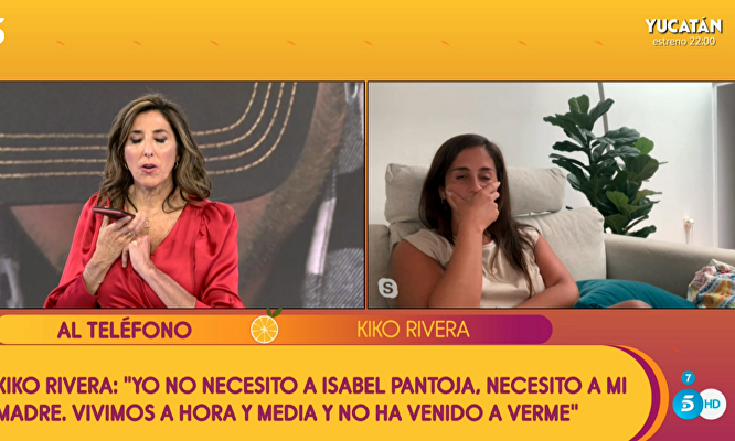 Paz Padilla y Anabel Pantoja escuchan a Kiko Rivera. | Telecinco