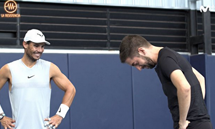 Nadal con David Broncano. | Movistar