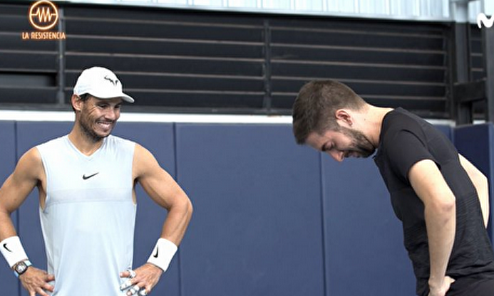 Nadal con David Broncano. | Movistar