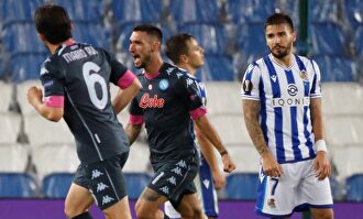 Politano celebra su gol ante la Real Sociedad. | EFE