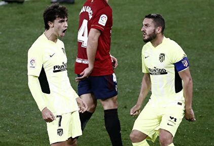 Joao Félix (izquierda) y Koke celebran el primer gol visitante | EFE