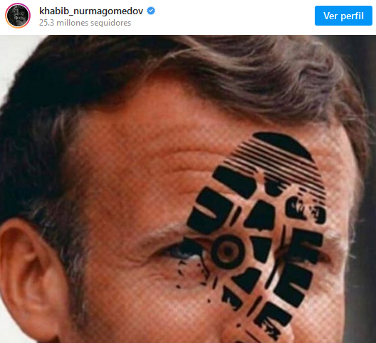 Publicación en contra de Macron. | Instagram Khabib