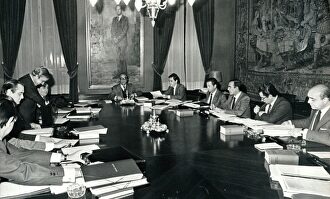 Consejo de Ministros del Gobierno de Leopoldo Calvo Sotelo. | Archivo
