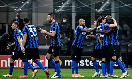 Los jugadores del Inter de Millán celebran un gol de Romelu Lukaku. | Cordon Press