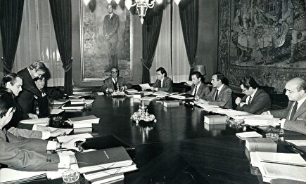 Consejo de Ministros del Gobierno de Leopoldo Calvo Sotelo. | Archivo