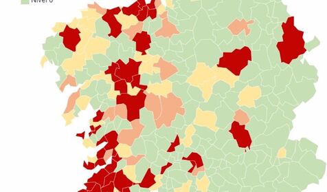 The red alert for covid-19 reaches 51 Galician municipalities