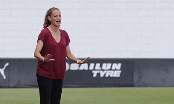 Irene Ferreras en pleno partido.  | Twitter Irene Ferreras