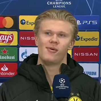 Erling Haaland en plena entrevista. | CBS