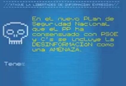Vídeo difundido por Podemos en 2018 contra el Plan de Seguridad Nacional del PP | Twitter Podemos