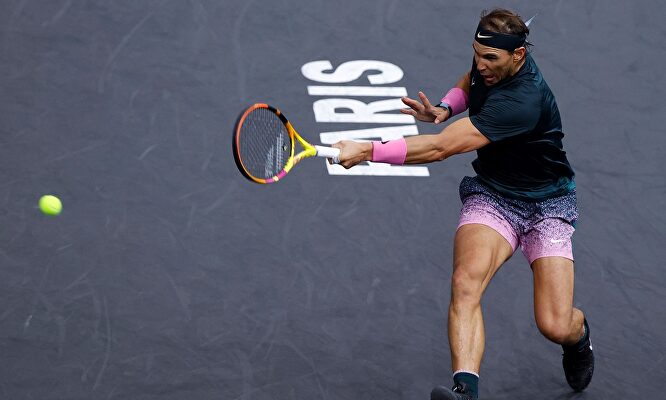 Rafa Nadal, durante su partido de cuartos de final ante Pablo Carreño. | EFE