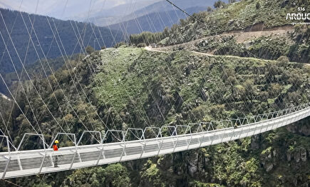 Así es el puente colgante peatonal más largo del mundo y está en Portugal