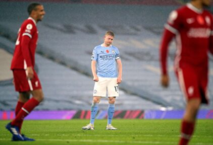 De Bruyne fue el mejor del partido, pero no pudo llevar al City a la victoria | EFE