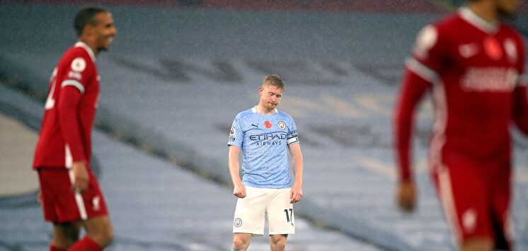 De Bruyne fue el mejor del partido, pero no pudo llevar al City a la victoria | EFE