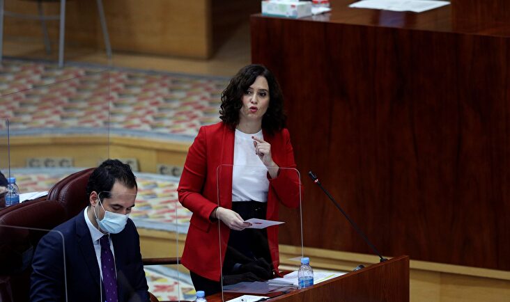 Isabel Díaz Ayuso e Ignacio Aguado en la Asamblea de Madrid  | EFE