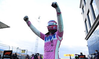 Lance Stroll celebra la pole conseguida en Estambul. | EFE