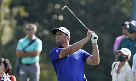 Jon Rahm, durante la tercera jornada del Masters de Augusta. | EFE