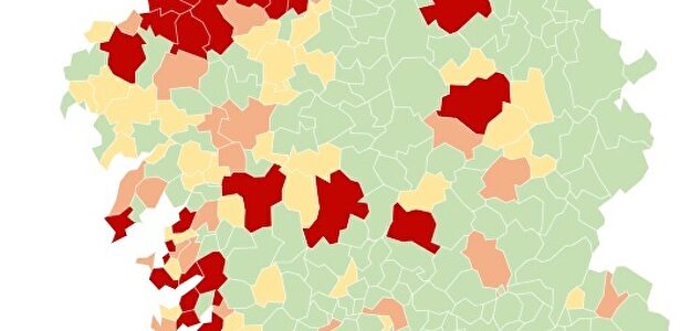 Mapa de alertas covid del Sergas a 14 de noviembre | Conselleria de Sanidade