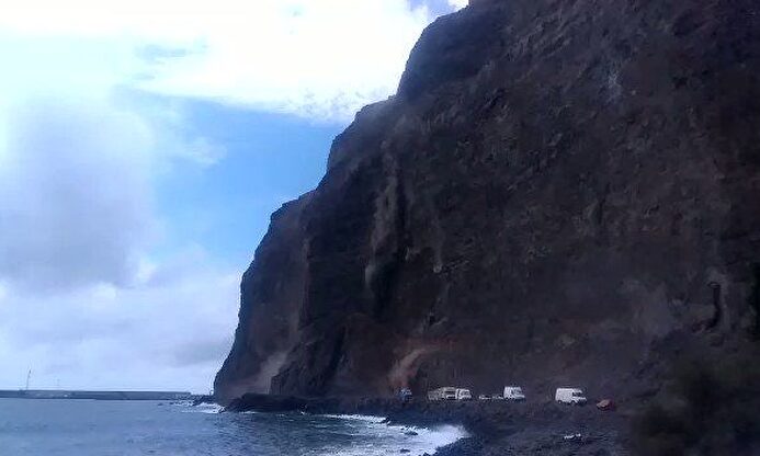 Espectacular desprendimiento en Argaga (La Gomera)