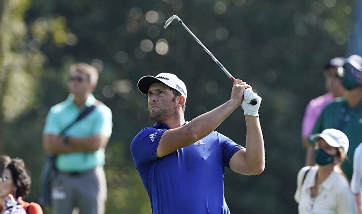 Jon Rahm, durante la tercera jornada del Masters de Augusta. | EFE