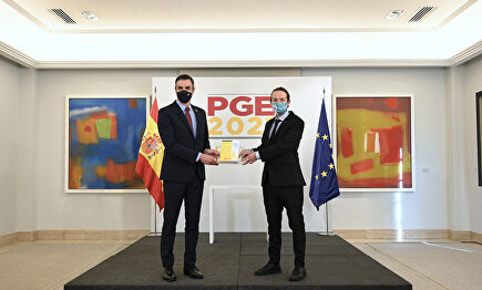 Pedro Sánchez y Pablo Iglesias presentan los PGE de 2021 | Moncloa