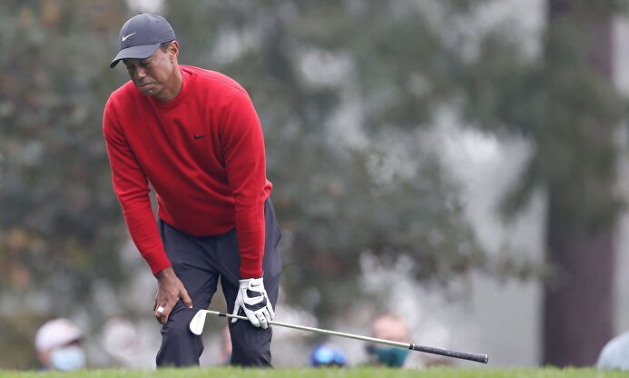 Tiger Woods, durante la última jornada del Masters de Augusta 2020. | EFE