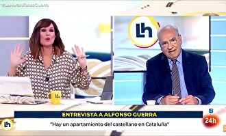 La tensa discusión entre Alfonso Guerra y Mónica López sobre el castellano en Cataluña