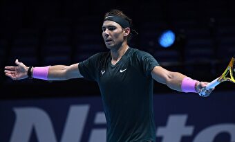 Rafa Nadal, durante su partido contra Thiem en las Finales ATP de Londres. | EFE