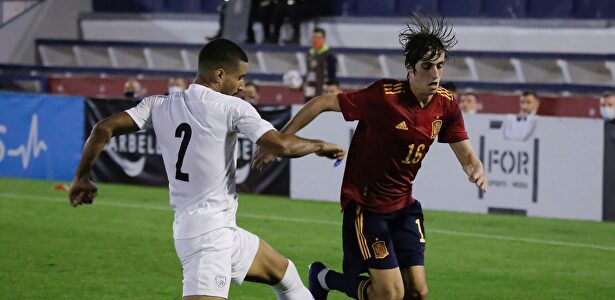Bryan Gil, durante el España-Israel jugado en Marbella. | EFE