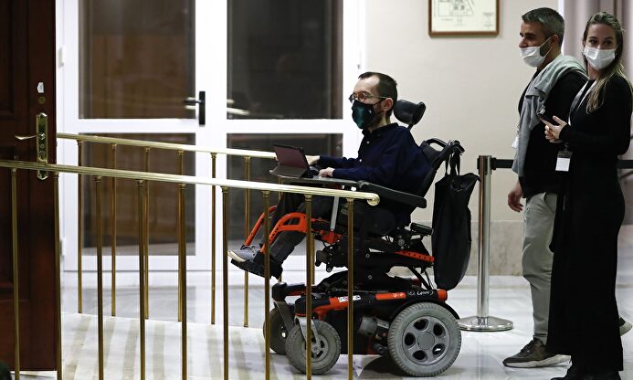 Pablo Echenique antes de participar en la Junta de Portavoces del Congreso. | EFE