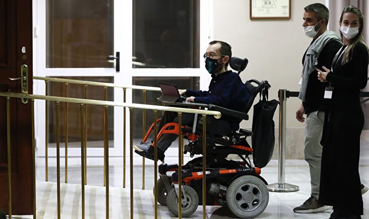 Pablo Echenique antes de participar en la Junta de Portavoces del Congreso. | EFE