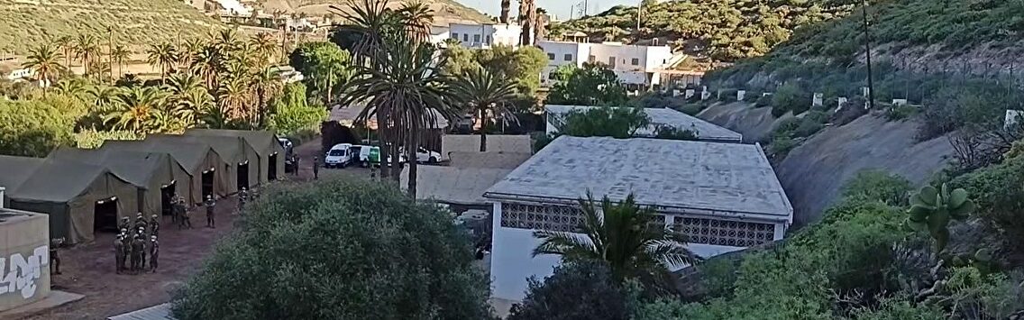 Así es el campamento que el Ejército está construyendo para albergar a los inmigrantes de Canarias