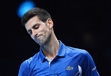 Novak Djokovic, tras perder contra Medvedev en las Finales ATP de Londres. | EFE