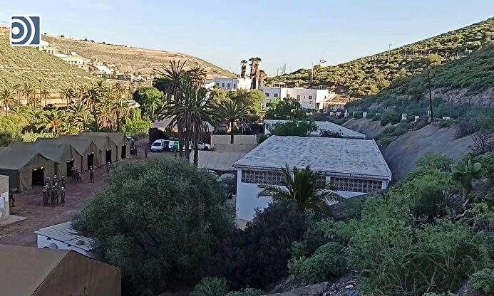 Así es el campamento que el Ejército está construyendo para albergar a los inmigrantes de Canarias