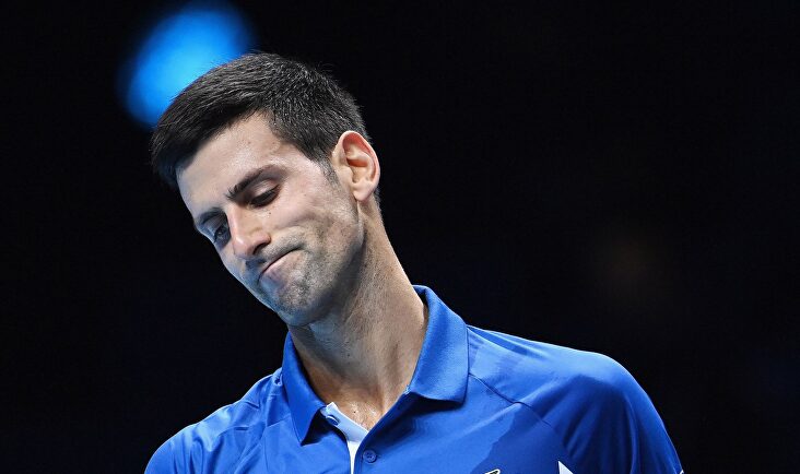 Novak Djokovic, tras perder contra Medvedev en las Finales ATP de Londres. | EFE