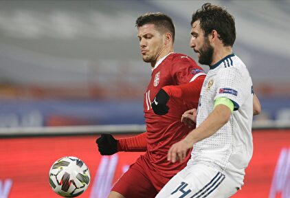 Luka Jovic, en acción ante Rusia. | EFE