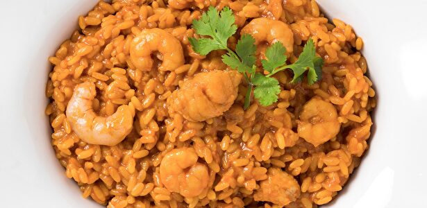 Arroz meloso con rape y gambas de Tappers. | Tappers