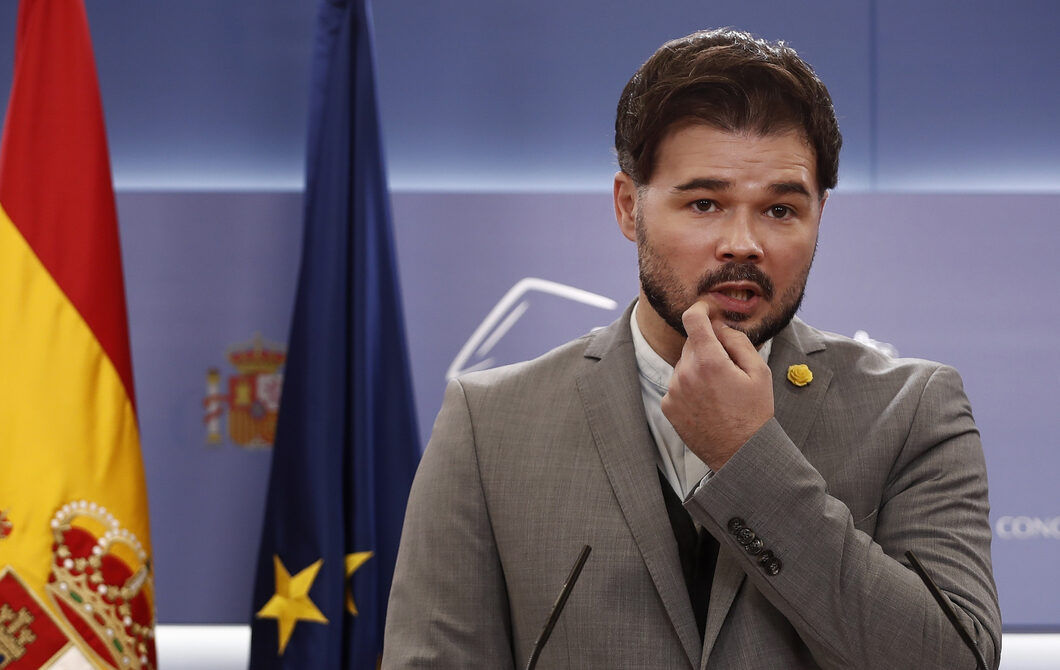 Rufián, durante una comparecencia en el Congreso. | EFE