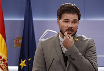 Rufián, durante una comparecencia en el Congreso. | EFE