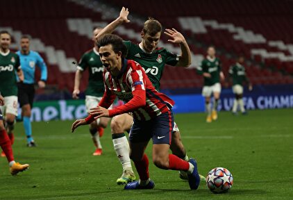 Joao Félix, en acción durante el Atlético de Madrid-Lokomotiv de Moscú. | EFE