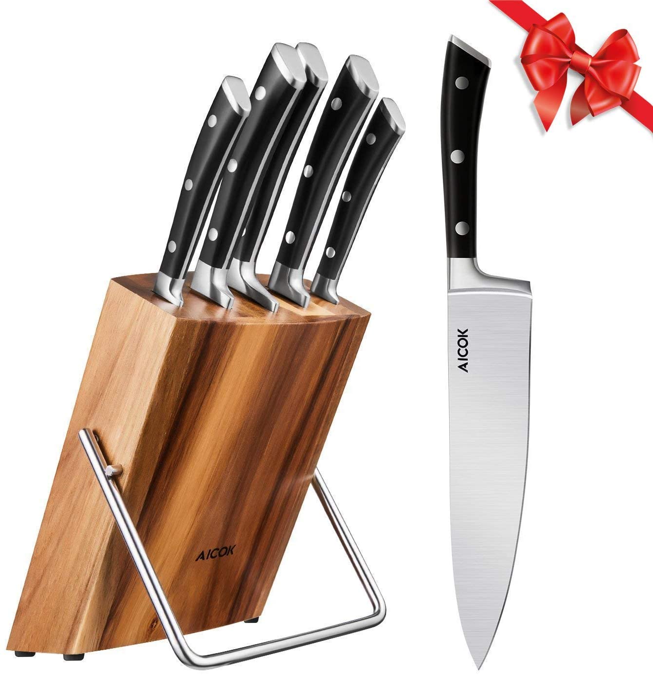 + Vajilla para 6 personas 18 piezas Basics Juego de cuchillos de cocina y soporte 9 piezas 