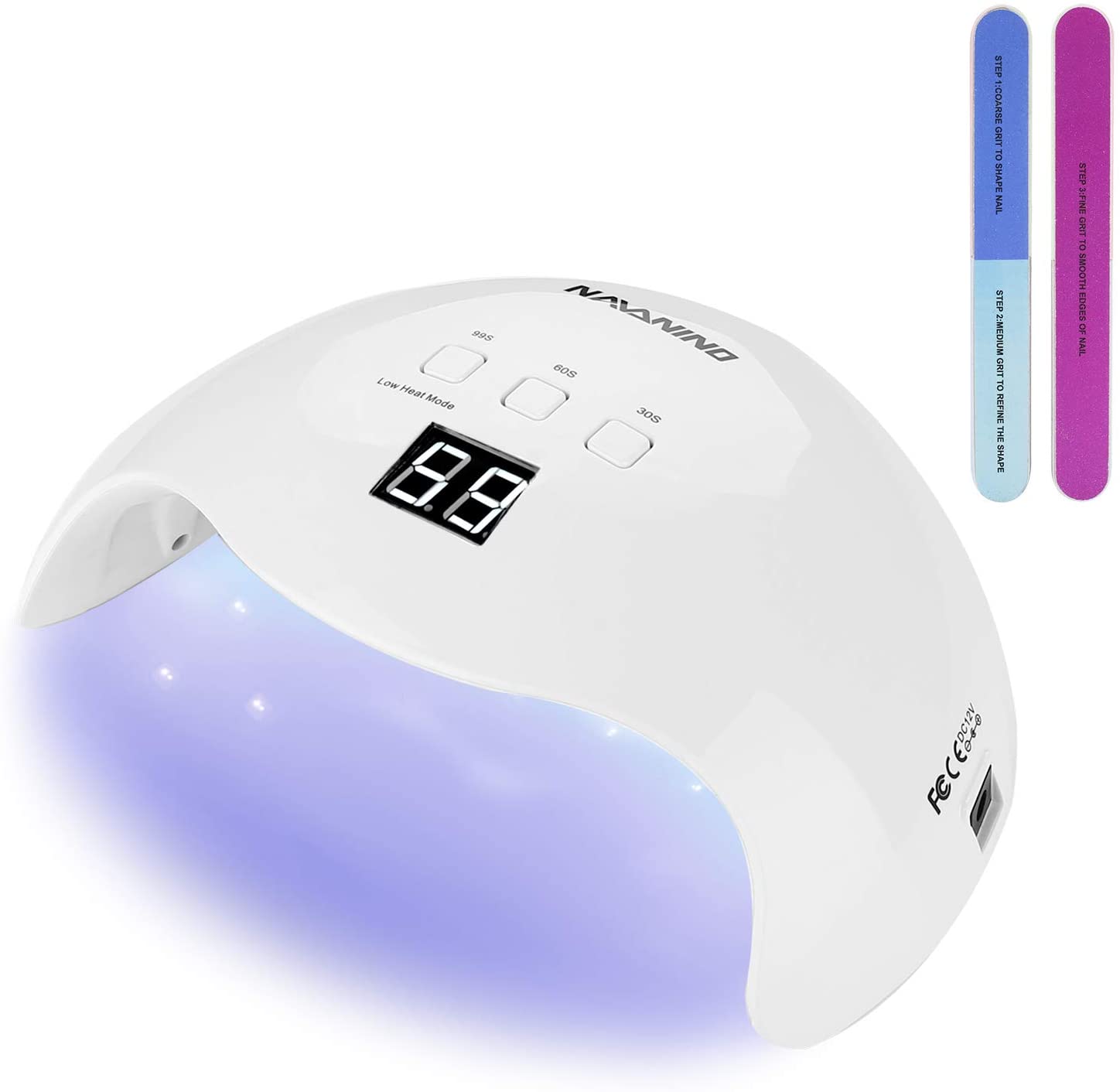 Luz UV para uñas, lámpara LED UV de 48 W para esmalte de gel, secador  rápido de uñas con sensor automático, 3 ajustes de temporizador, pequeña y